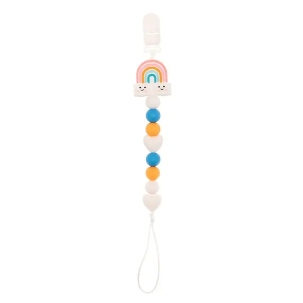 Colier pentru suzeta din silicon Coccorito Rainbow