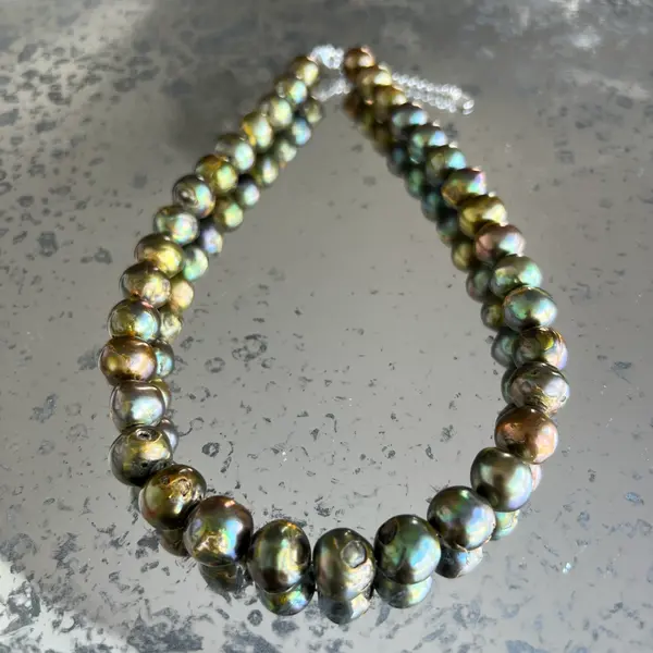 Colier perle verzi 10 mm Serenity #306