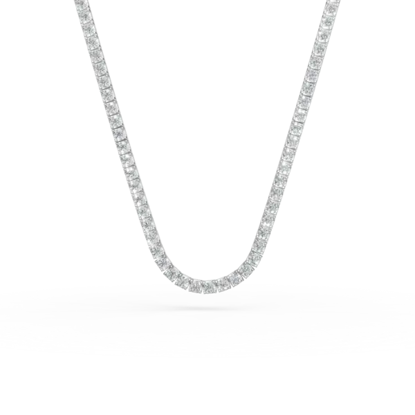 Colier tennis din aur alb cu diamante de 1.1ct