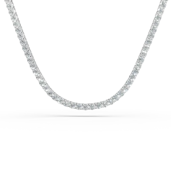 Colier tennis din aur alb cu diamante de 1.2ct
