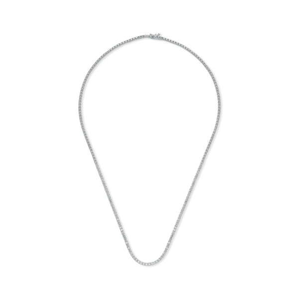Colier tennis din aur alb cu diamante de 1ct