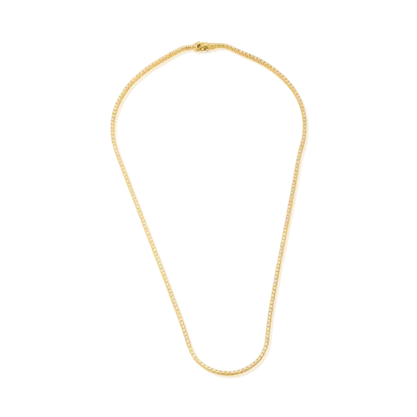 Colier tennis din aur galben cu diamante de 1.72ct