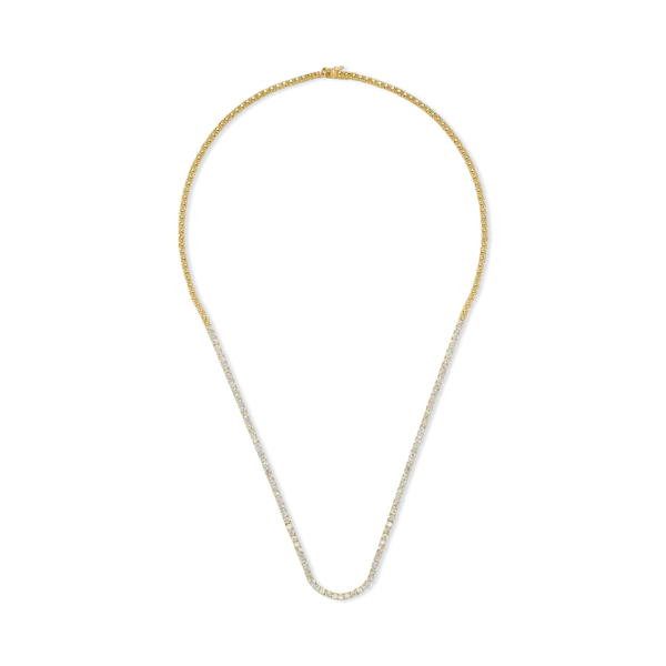 Colier tennis din aur galben cu diamante de 2ct
