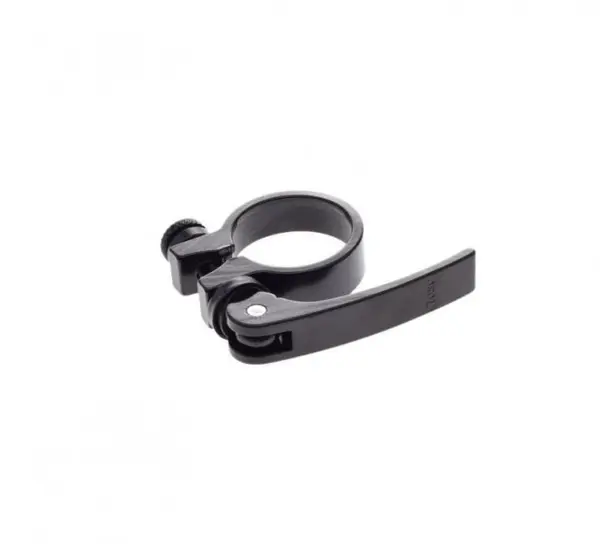 Colier tija sa, prindere rapida, 34.9mm, culoare negru, din aluminiu