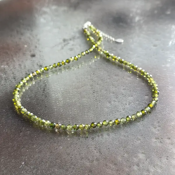 Colier zircon verde Green #279
