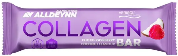 Collagen Bar, cocos și zmeură, 40 g, AllNutrition