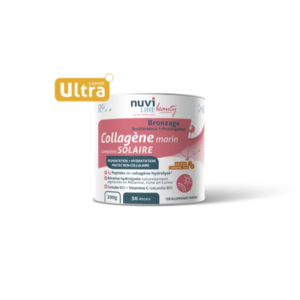 Collagen cu gust de caramel sarat Glowtan, 200g, Nuviline