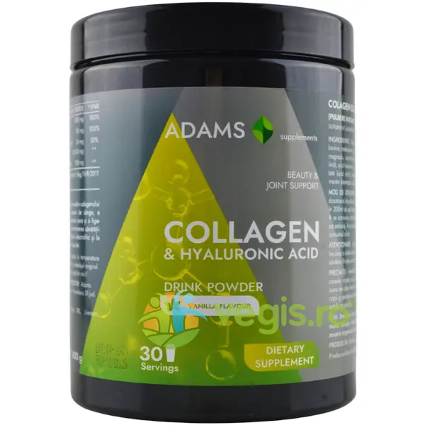 Collagen si Acid Hialuronic Pulbere Instant cu Aroma de Vanilie 600g