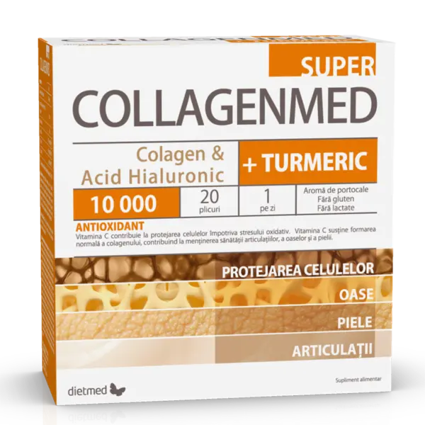 CollagenMed Super 10.000 + Turmeric 20 plicuri