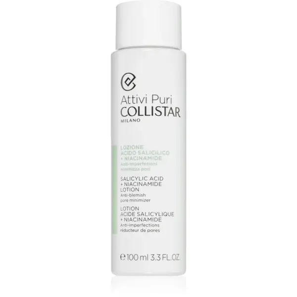 Collistar Attivi Puri Salicylic Acid + Niacinamide tonic pentru fata pentru diminuarea porilor 100 ml