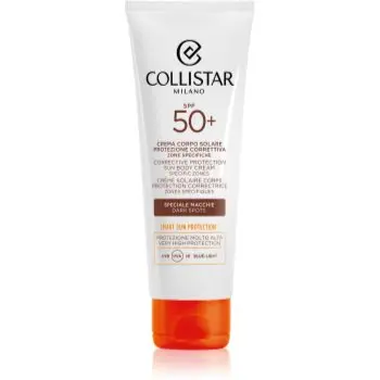 Collistar Sun Corrective Protection Body Cream Specific Zones SPF 50+ crema pentru bronzare impotriva petelor