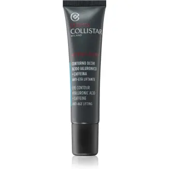 Collistar Uomo Attivi Puri Eye Contour Hyaluronic Acid + Caffeine Eye Contour Cremă anti-îmbătrânire cu efect iluminator