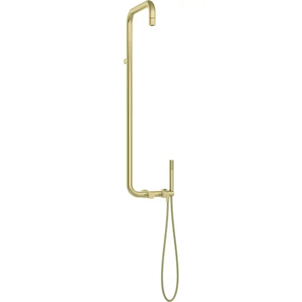 Coloana de dus culoare auriu periat cu baterie monocomanda Deante Silia