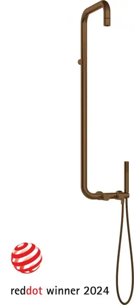 Coloana de dus culoare bronz periat cu baterie monocomanda Deante Silia