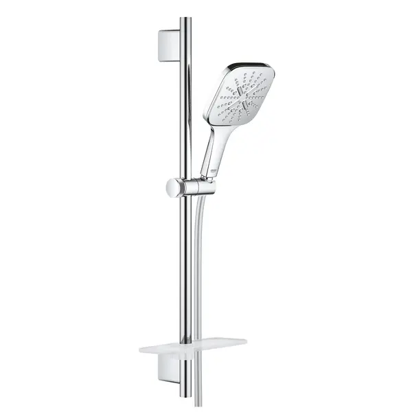 Coloana de dus Grohe Rainshower SmartActive Cube 130 26583000, 1/2, universala, 600 mm, 3 pulverizari, etajera, 1.75 m, anti-calcar, Crom