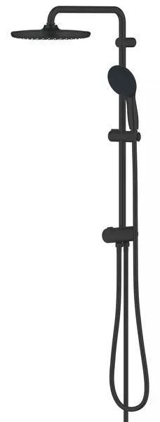 Coloana dus Grohe Tempesta 250, 269802431, montare pe perete, aparent, dus fix 250 mm, 3 functii, Negru mat