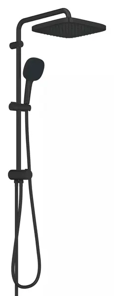 Coloana dus Grohe Vitalio 250 Cube, 266982431, montare pe perete, 716 mm, dus fix 250 mm, 2 functii, Negru mat