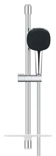 Coloana dus Grohe Vitalio Comfort 110, 26929001, montare pe perete, universala, 600 mm, 2 functii, etajera, Crom lucios