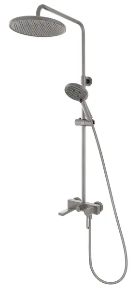 Coloana dus Zaffiro, cu baterie cada dus, bara dus reglabila, cap de dus fix, para si furtun de dus, gun metal