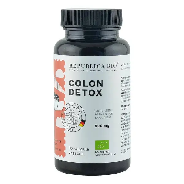 Colon Detox ecologic 90 capsule, Republica BIO