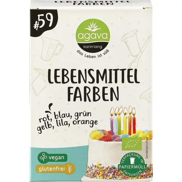 Colorant alimentar cu 6 culori fara gluten, eco - 48 g