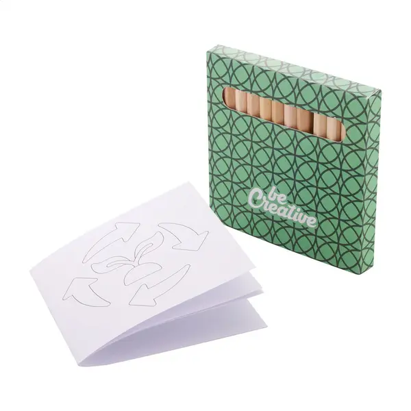 Coloxil 12 set pentru colorat, animale - alb