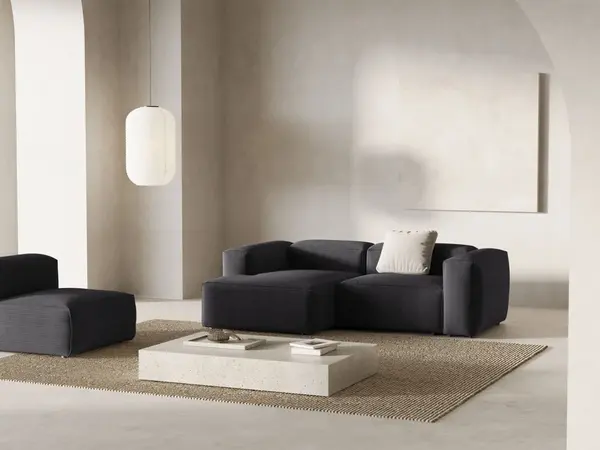 Coltar 2 locuri Bergamo velur reiat L244 cm