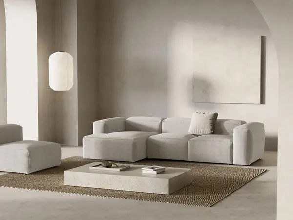 Coltar 3 locuri Bergamo velur reiat L304 cm