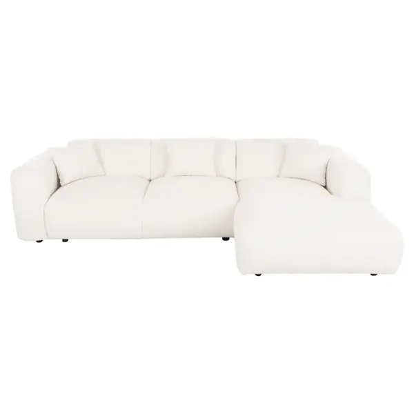 Coltar dreapta LARCO CHENILLE 282 CM - Alb