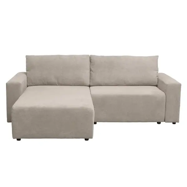 Coltar extensibil DALLAS ONE, cu lada depozitare, colt interschimbabil, bej, 258x173x90 cm