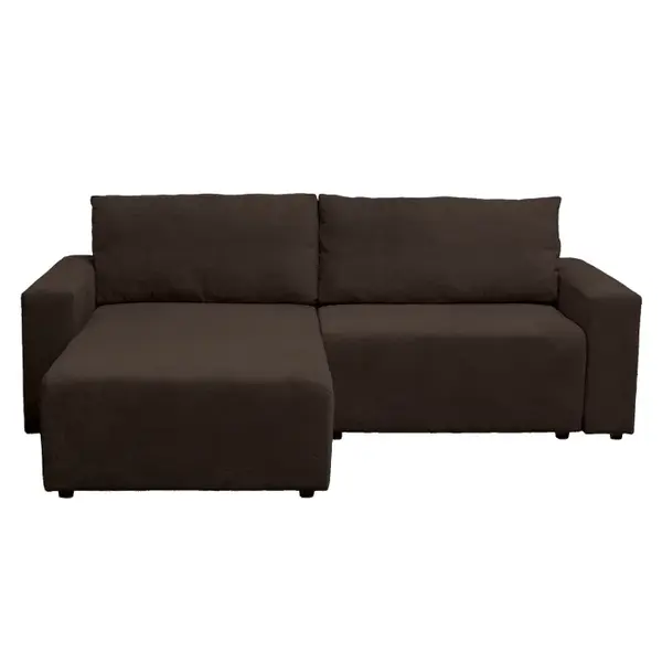 Coltar extensibil DALLAS ONE, cu lada depozitare, colt interschimbabil, maro, 258x173x90 cm