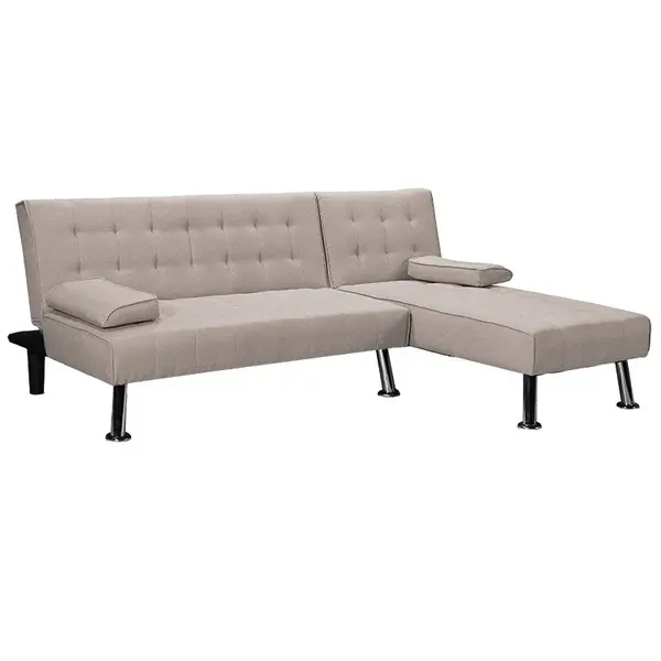 Coltar extensibil stanga Brisk material textil maro dechis 200x146x75 cm