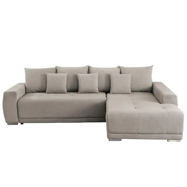 Colțar Extensibil, textil, bej, 280/204 cm