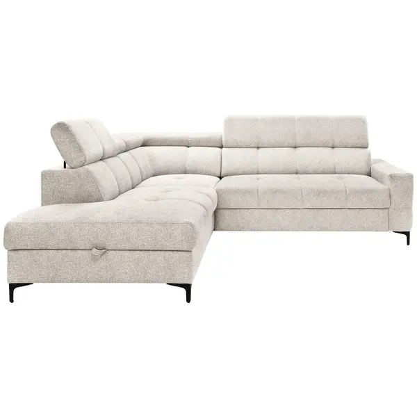 Colțar Extensibil, textil, crem, 212/254 cm