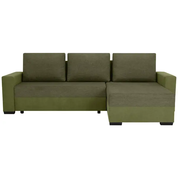Colțar Extensibil, textil, măsliniu, 252/155 cm