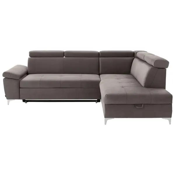 Colțar Extensibil, textil, taupe, 271/206 cm