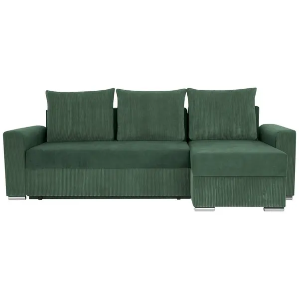 Colțar Extensibil, textil, verde, 239/141 cm
