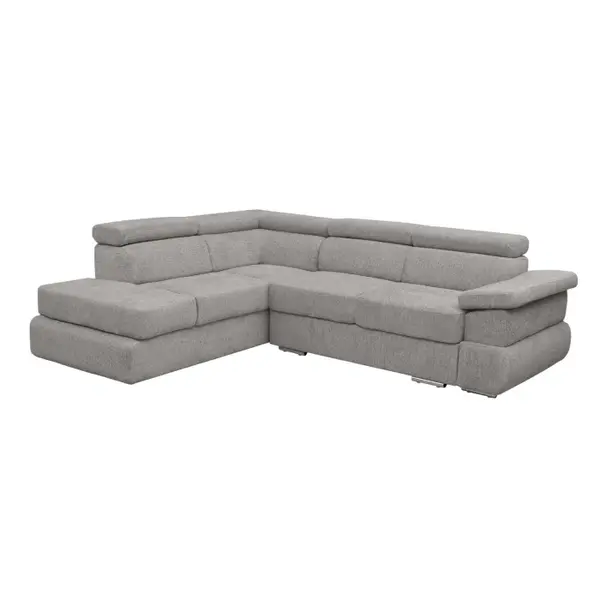 Coltar extensibil TIVOLI 2S3, cu arcuri si lada depozitare, colt stanga, bej inchis, 285x225x90 cm