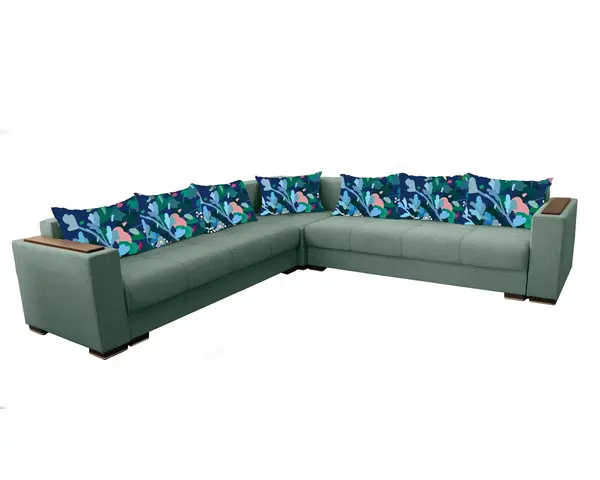 Coltar living extensibil Solis Max 3 + 3 verde N34