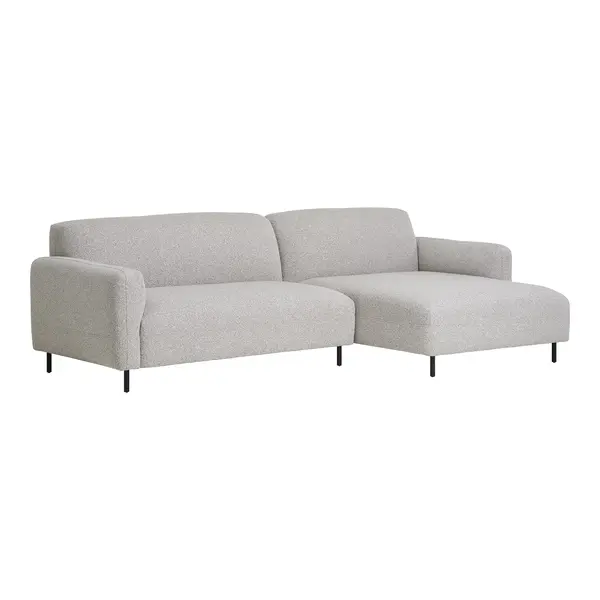 Coltar stanga/dreapta ALVADOR boucle 265 CM - Sezlong dreapta / Grey