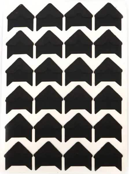Colțuri foto autoadezive Em Art - Triunghi 2.1 x 2.1 cm, negru(24 buc.)