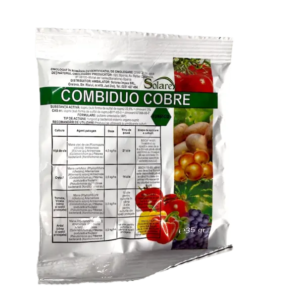 Combiduo Cobre 35 gr, fungicid sistemic, mana (vita de vie, cartof, ardei, tomate, vinete) - Default Title