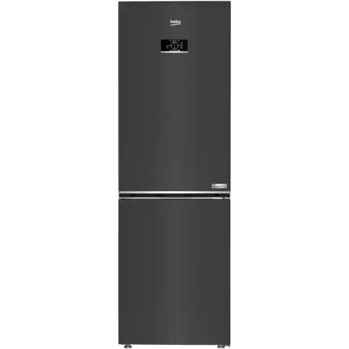 Combina frigorifica Beko B3RCNA364HXBR1, 316 l, No Frost, HarvestFresh, AeroFlow, Kitchen Fit, Everfresh+, Clasa E, 187 cm (Inox/Negru)
