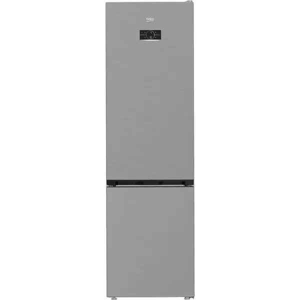 Combina frigorifica Beko B3RCNA415HXB1, No Frost, 415 l, Clasa D, Iluminare LED, Usa reversibila, Vacation Mode, Metal Look
