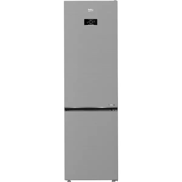 Combina frigorifica Beko B5RCNA406HXB1, 355 l, No Frost, AeroFlow, HarvestFresh, MaxStore, H 203,5 cm, Metal Look, Clasa C