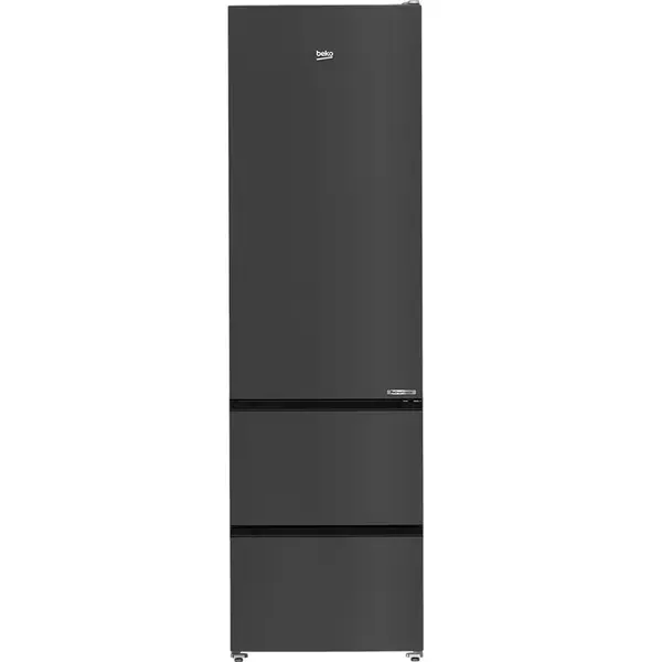 Combina frigorifica Beko B5RGNA355HXBR, No Frost, 351 l, Fresh box, H 203.5 cm, AeroFlow, Compresor ProSmart Inverter, Dark Inox, Clasa D