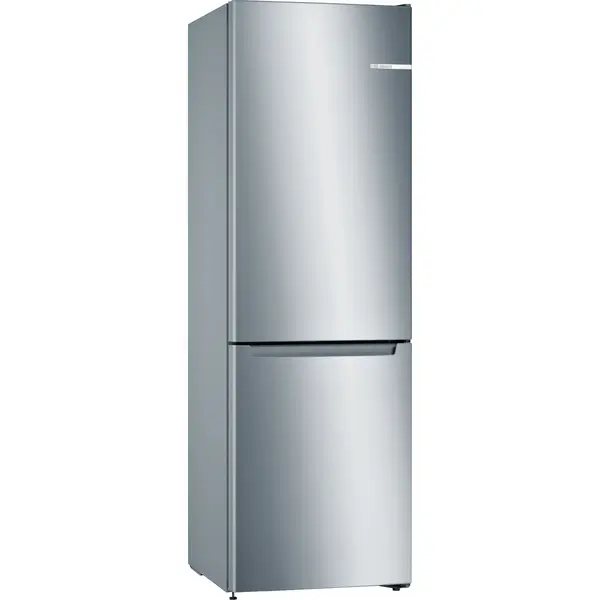 Combina frigorifica Bosch KGN33NLEB, 282 l, Clasa E, Total No Frost, Iluminare LED, VarioZone, Inox Look