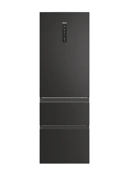 ​Combina frigorifica Haier HTW5618DNPT, 360 l, Total No Frost, H 185 cm, Clasa D, Wi-Fi, 3 usi (Negru)​