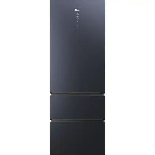 Combina frigorifica Haier HTW7720ENMB, 483 l, Total No frost, Motor Inverter, Conectivitate WiFi + Bluetooth, Display Led, Multiflow column, Super cooling, Super freezing, Clasa E, H 200.6 cm (Negru)
