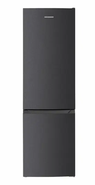 Combina frigorifica HEINNER HC-HM262DGE++, 262 L, Clasa E, Control electronic, Lumina LED, Usi reversibile, H 180 cm (Gri antracit)